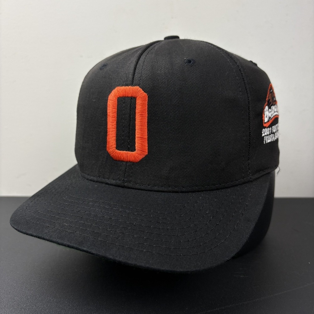 Vintage Y2K Oregon State Beavers 2001 Fiesta Bowl Snapback Hat Black Orange Cap